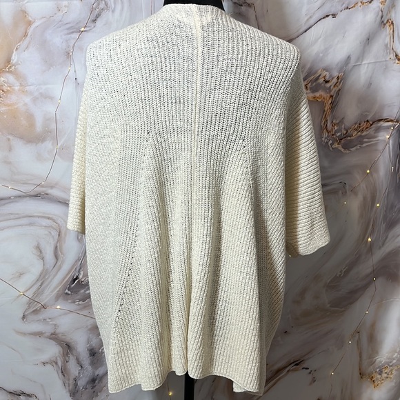 Time and Tru Open Front Sweater Cardigan Cream Size 12 - Picture 4 of 11